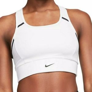 White Nike Women's Swoosh Pocket Sports Bra